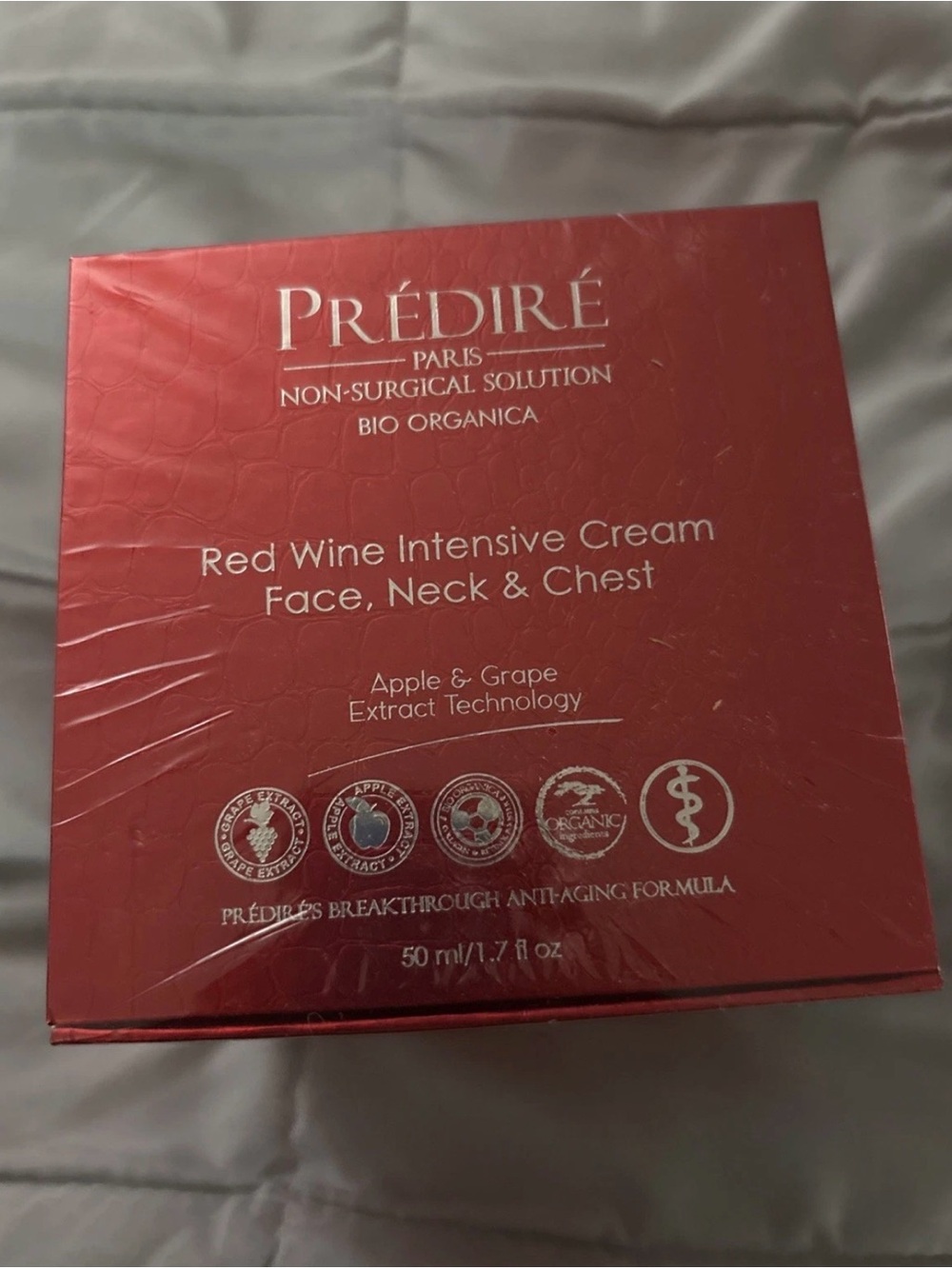 Predire Red Wine Intensive Firming Cream for Face, Neck and Chest ~ Retail $950